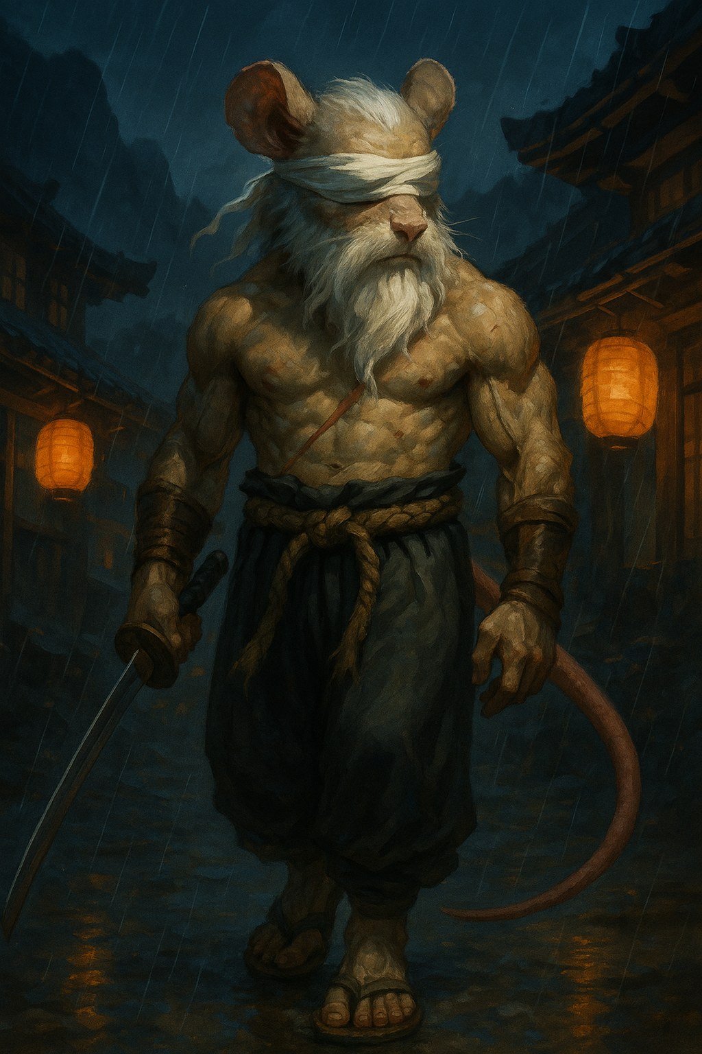 Деревня под дождём